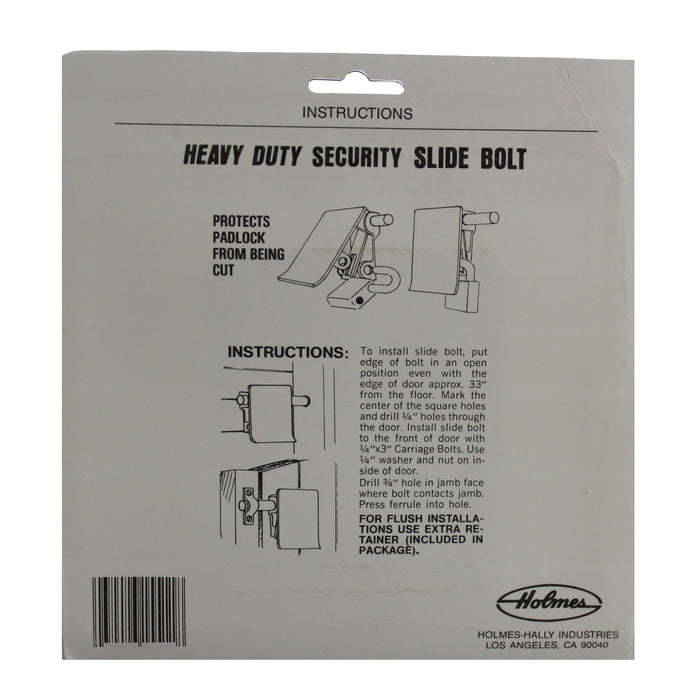 Garage Door Security Slide Bolt